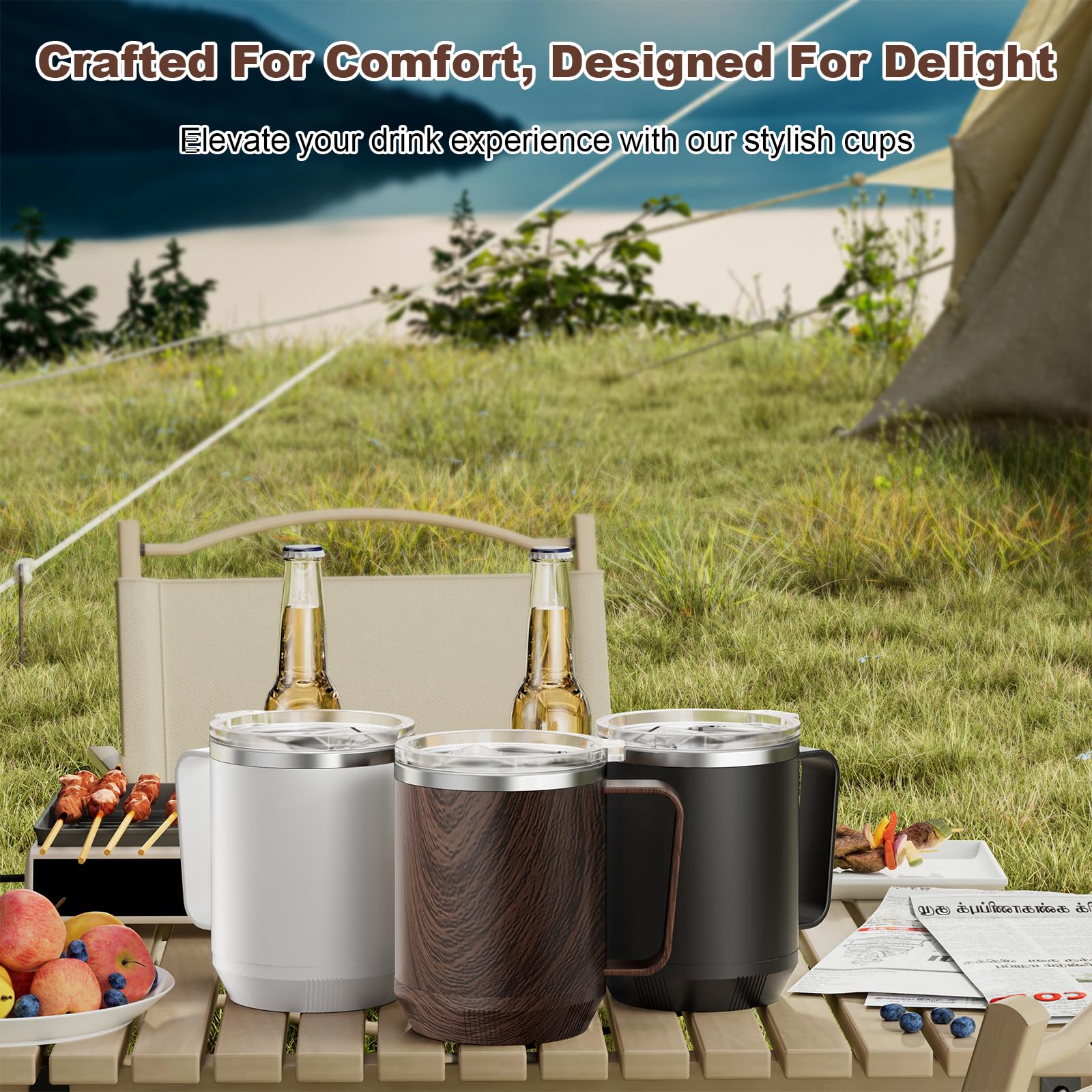 Felibeaco compact portable mug ideal for desk, travel, and outdoor use