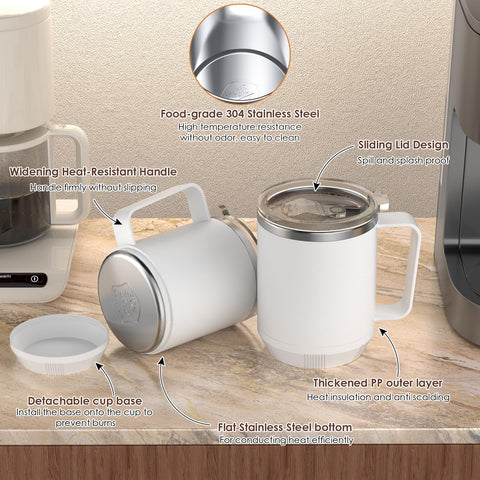 Felibeaco reusable stainless steel mug reduces waste compared to disposable cups.