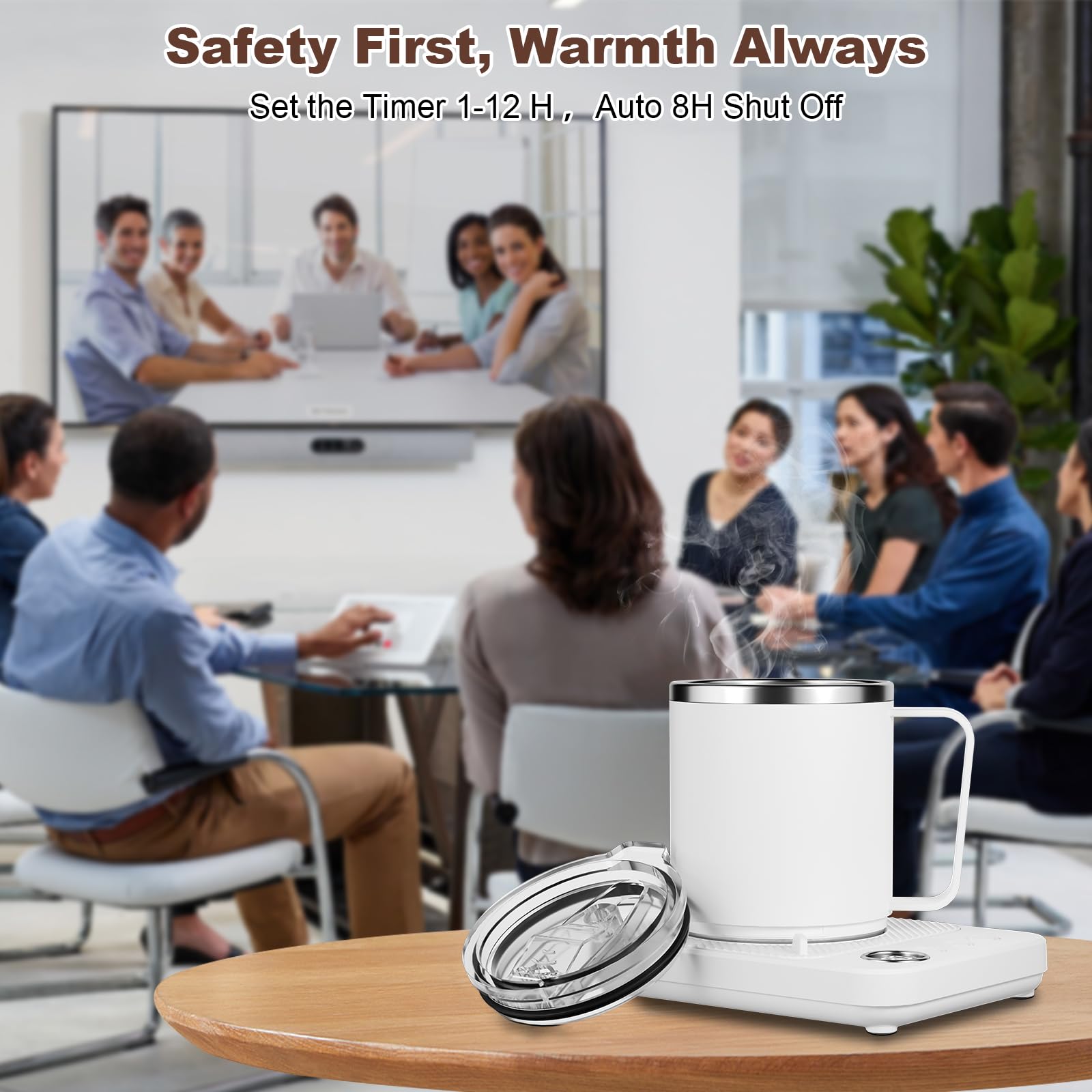 Anti-scalding silicone mat adds extra protection during use.
