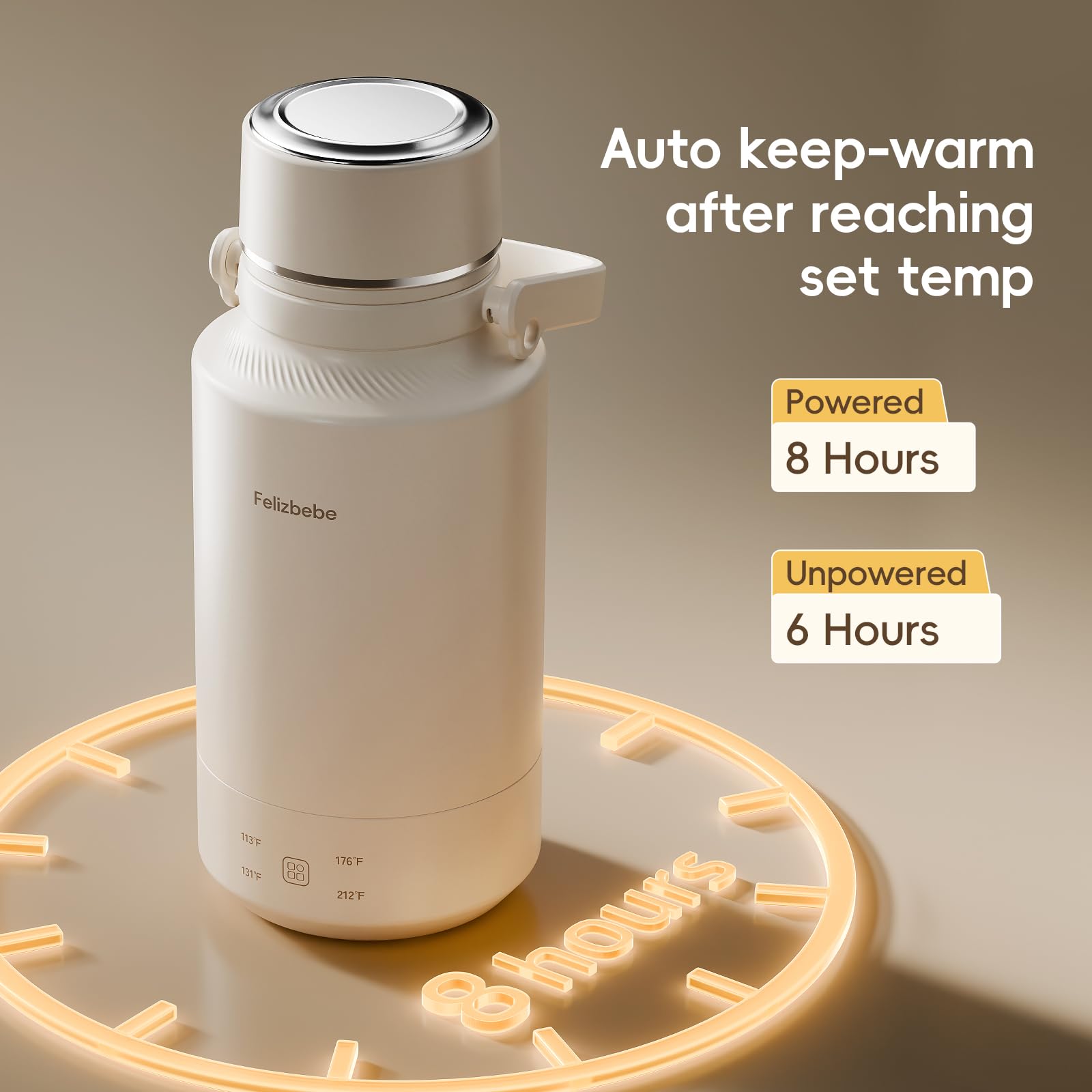 Felizbebe four-temp settings display for precise temperature control