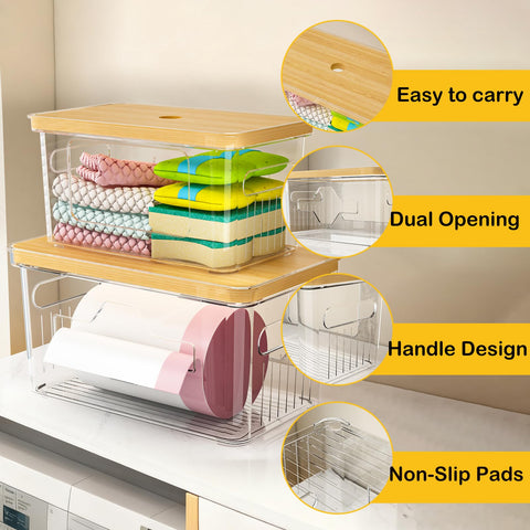 FELIZHOUSE anti-slip base secures the stack on smooth countertops.