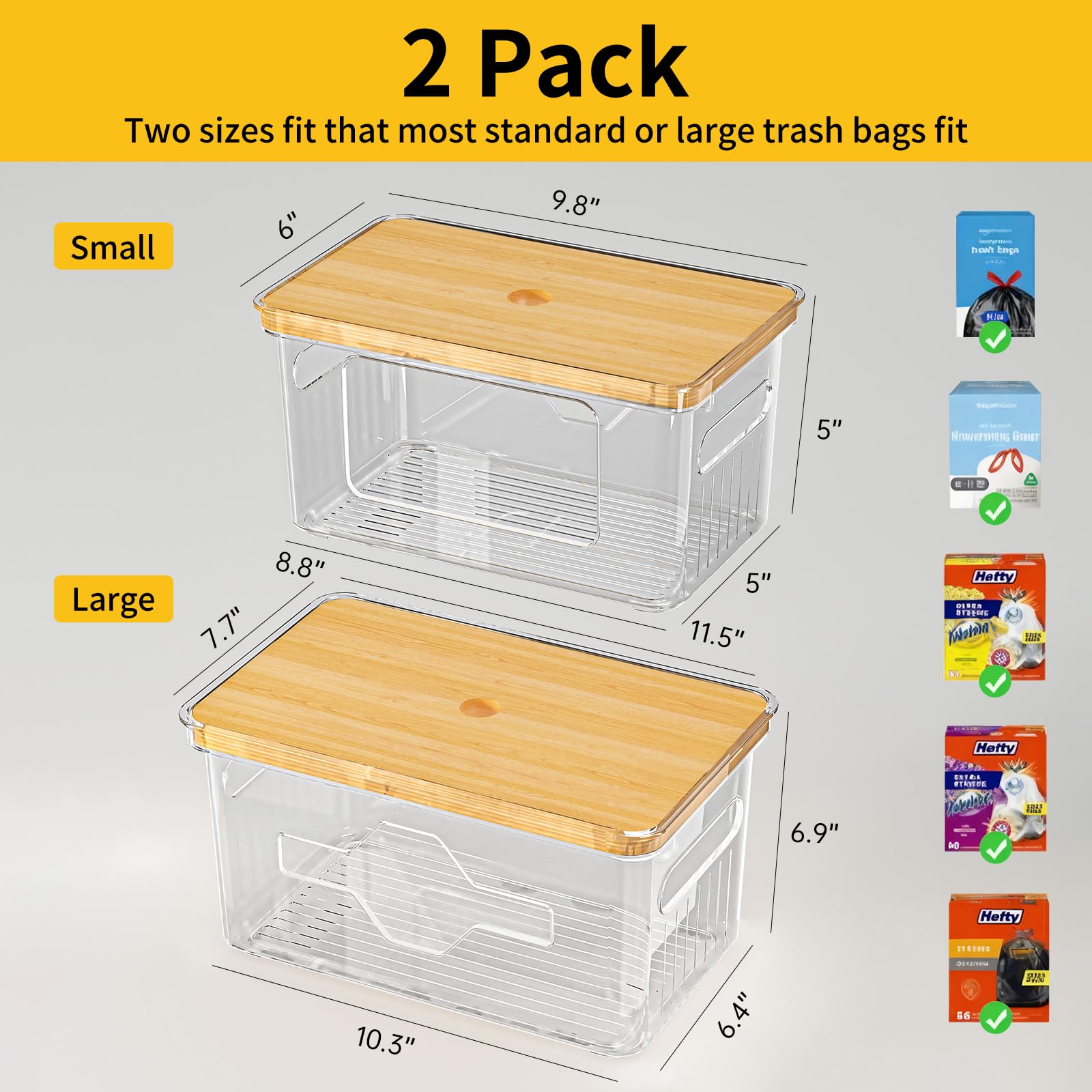 FELIZHOUSE stackable under-sink dispenser keeps vertical storage neat.