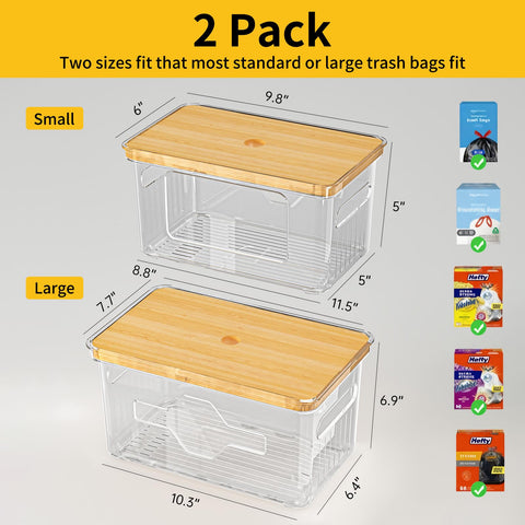 FELIZHOUSE stackable under-sink dispenser keeps vertical storage neat.