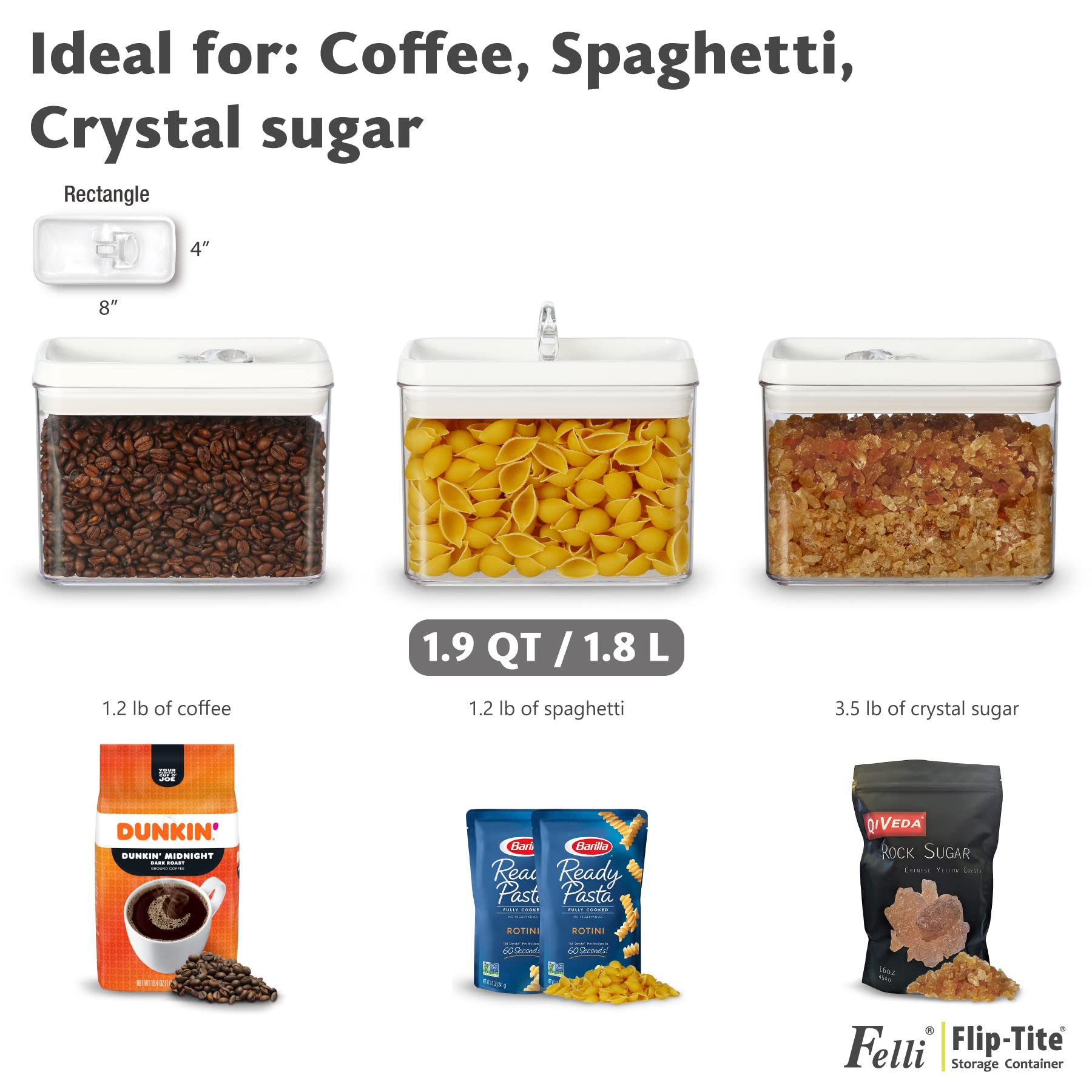 BPA-free clear canisters offer safe, transparent food storage
