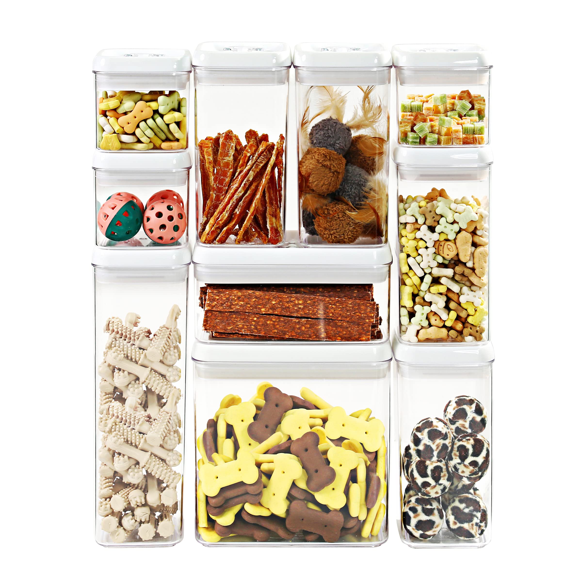 Compact pantry organization on a shelf with Felli Canisters