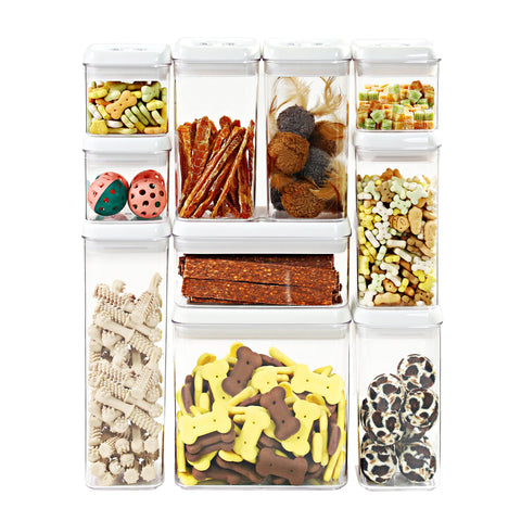 Compact pantry organization on a shelf with Felli Canisters