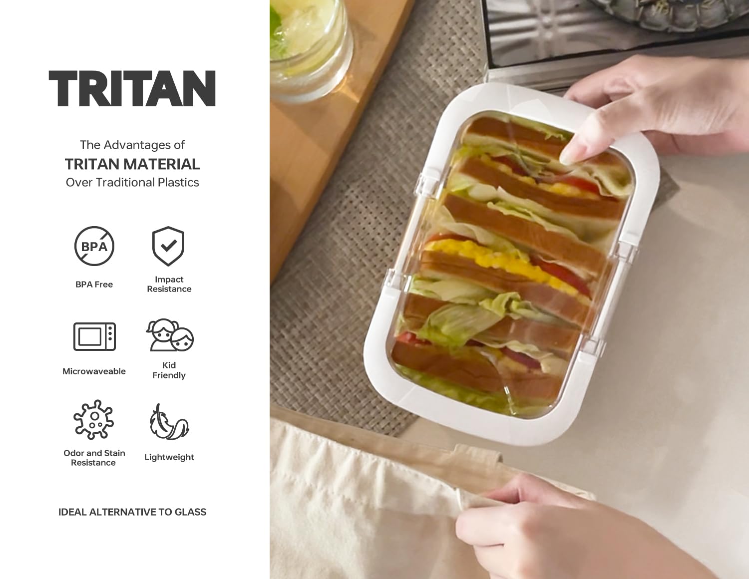 Dishwasher-safe Felli Duo Loc containers simplify cleanup after meals.