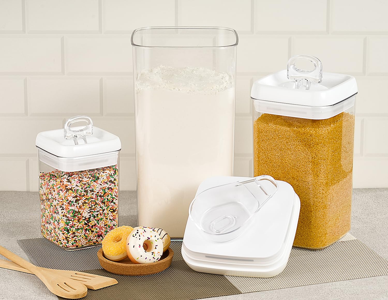 Felli Flip-Tite 4-inch Regular container ideal for small countertops and quick access