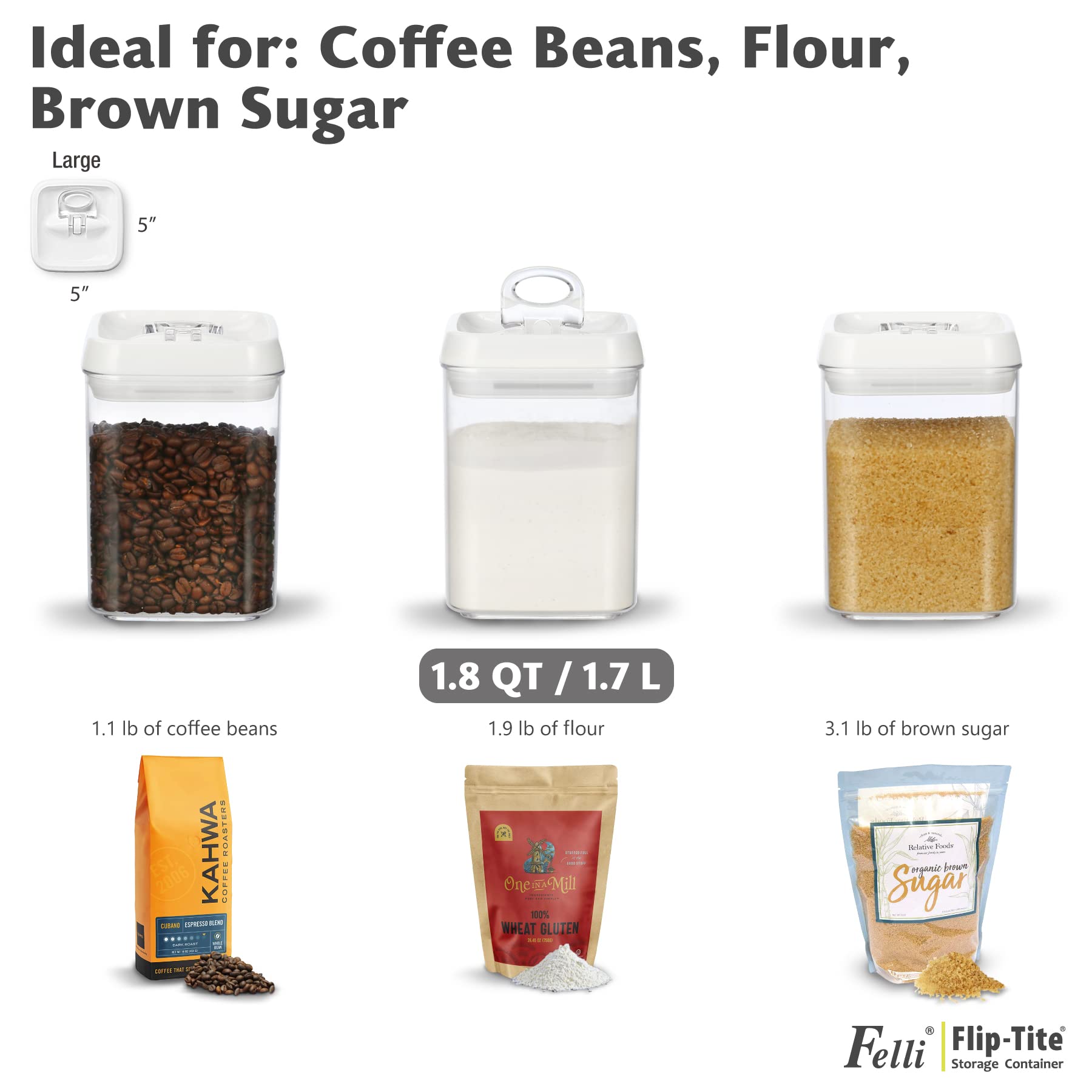 Felli Flip-Tite dishwasher-safe container for easy cleanup.
