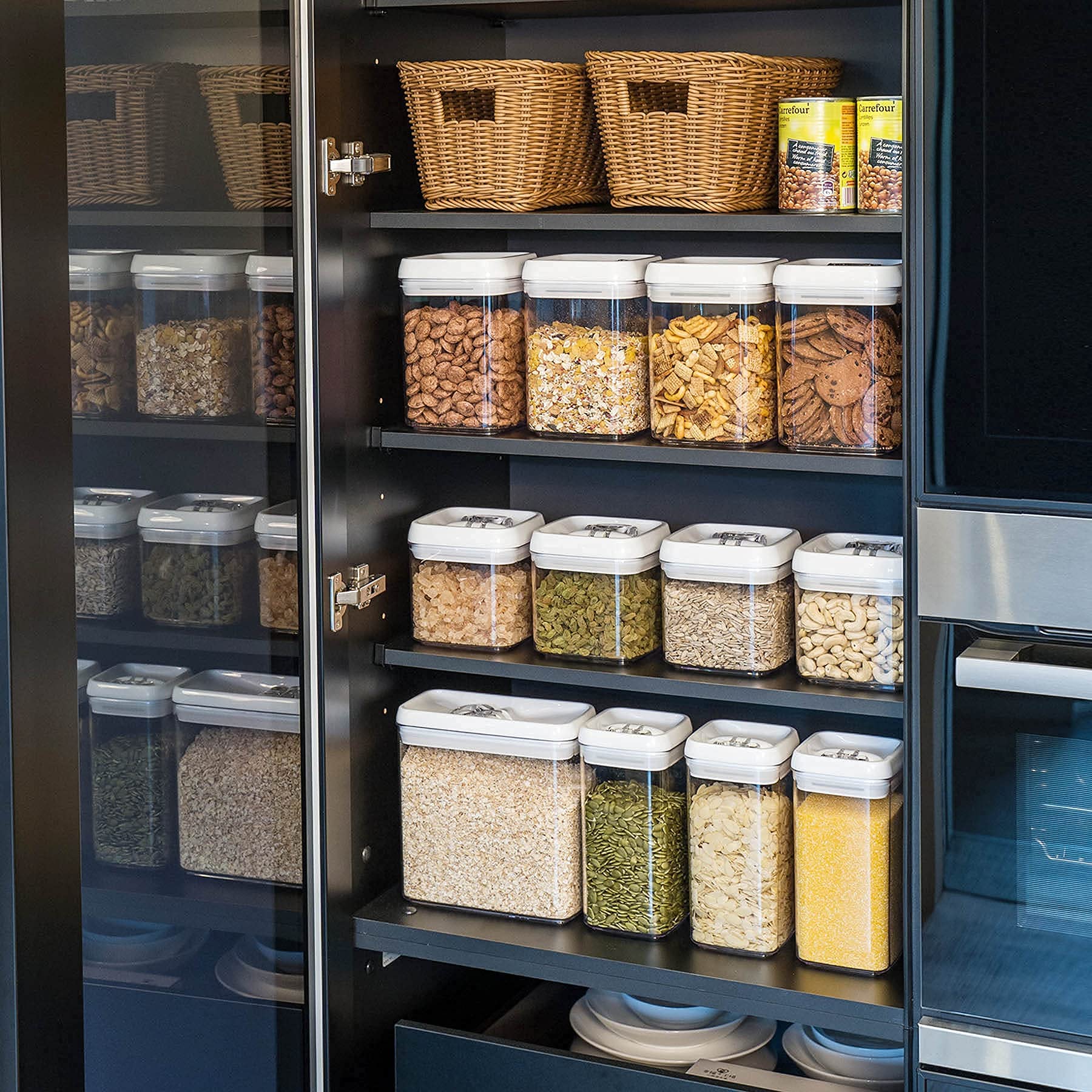Felli Flip Tite stackable pantry storage design