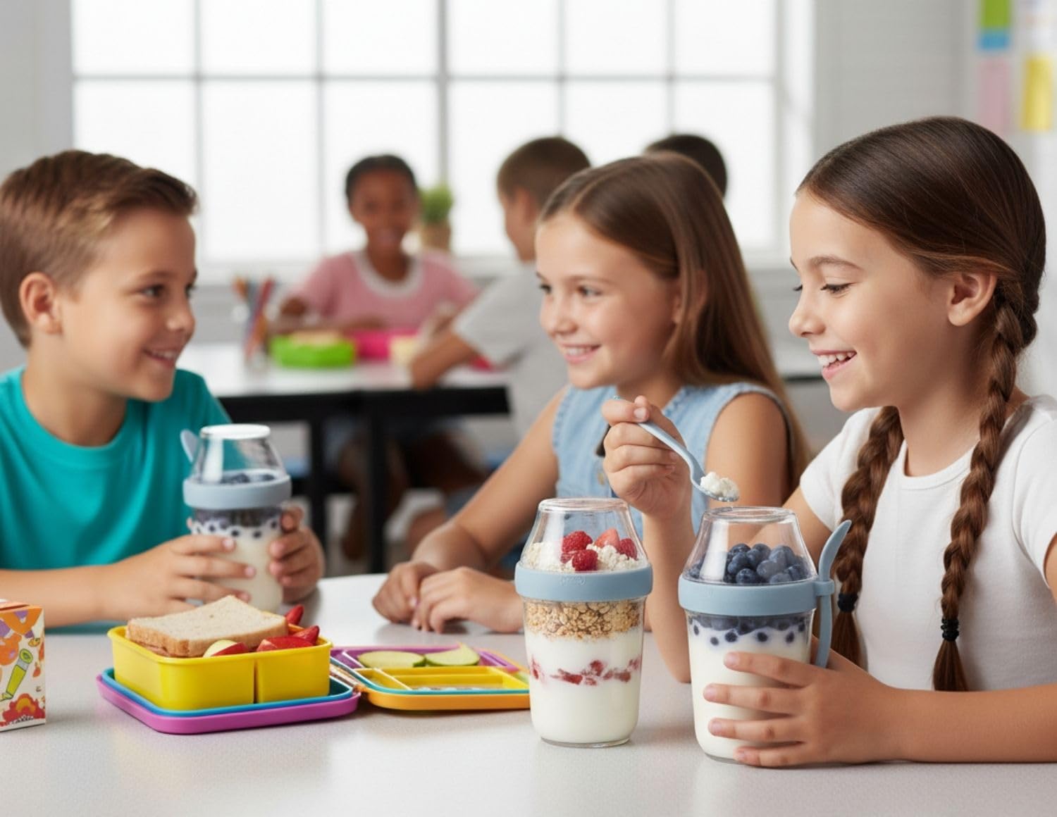 Felli On the Go Yogurt Parfait Cup includes separate topping compartment.