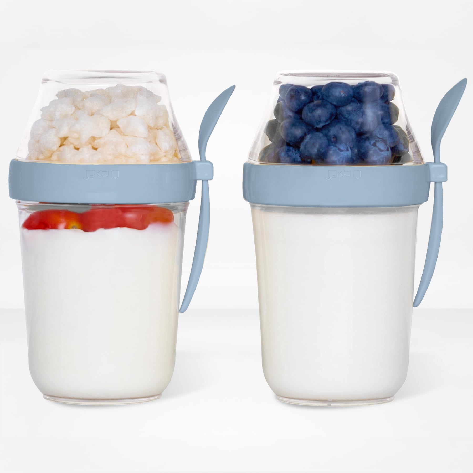 Felli On the Go Yogurt Parfait Cup with lid—secure lid seal for leak-proof transport.