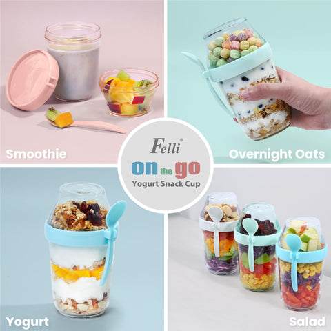 Felli jar fridge-safe design preserves ingredients while stored in the refrigerator.