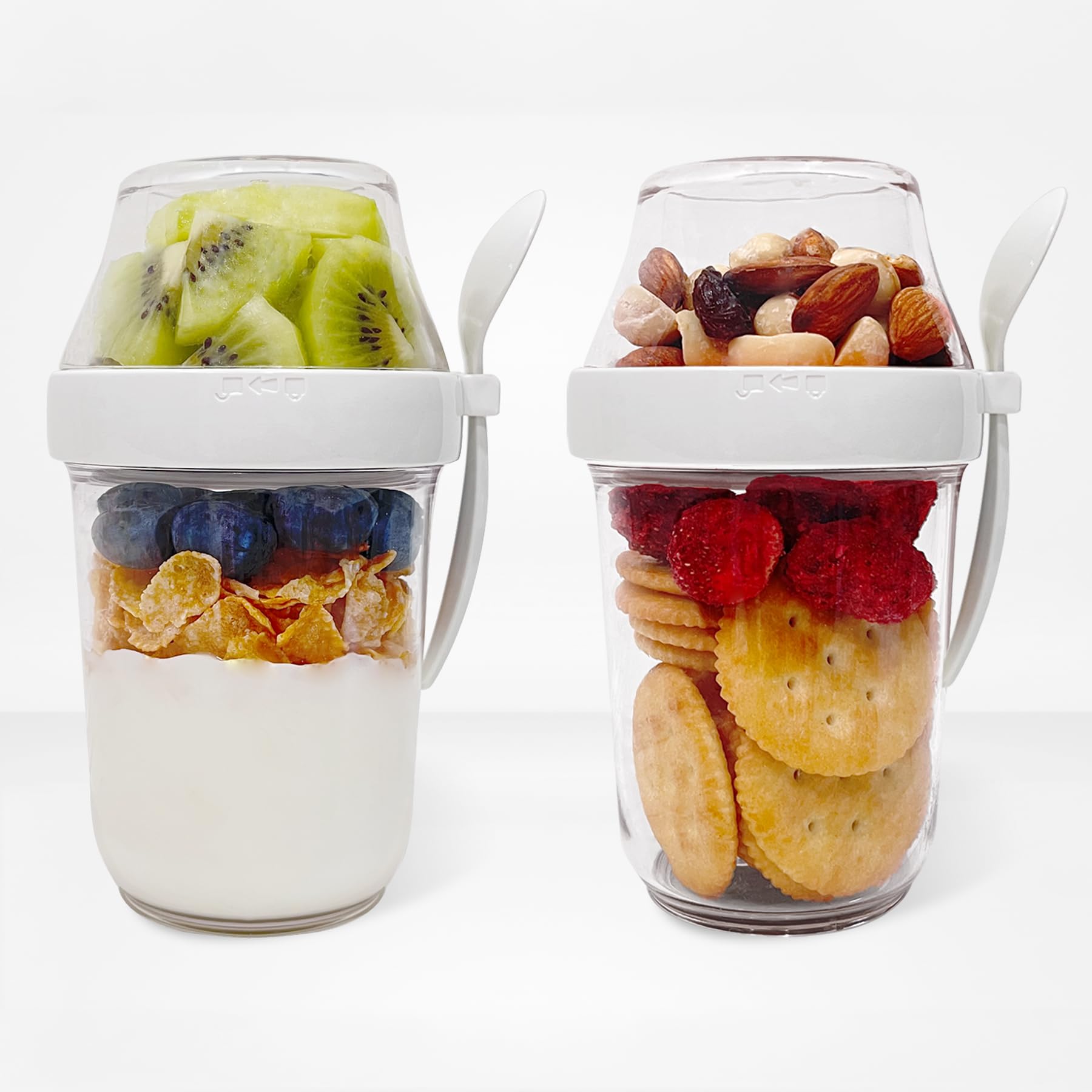 Felli on-the-go yogurt parfait cup 12oz shows visible layers for a fresh breakfast.