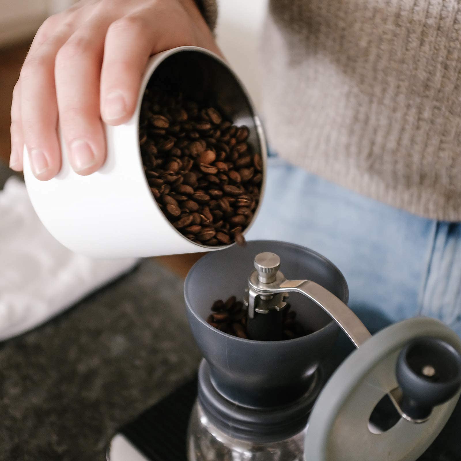 Fellow Atmos versatile storage for peppercorns and tea.