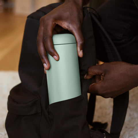 Fellow Carter Move mug ceramic interior preserves pure taste and aroma.