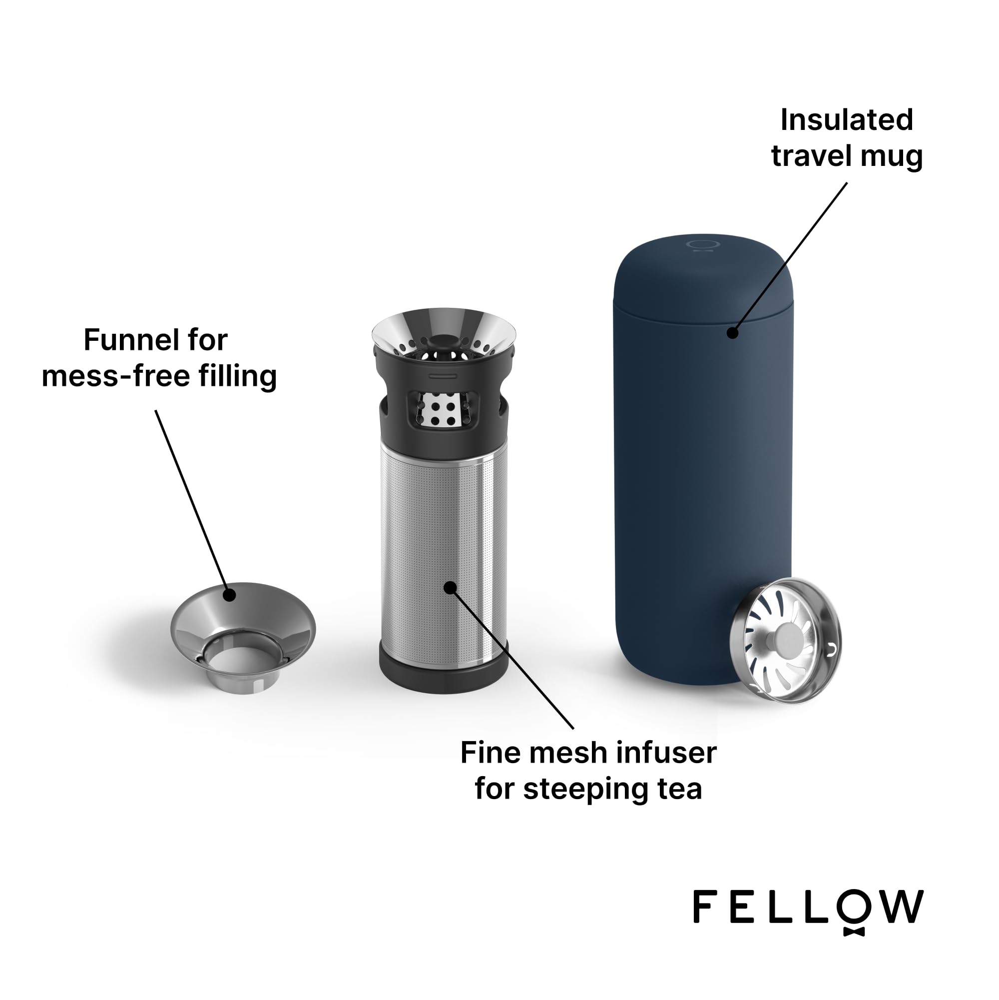 Fellow Carter snaps-in infuser enabling easy steeping