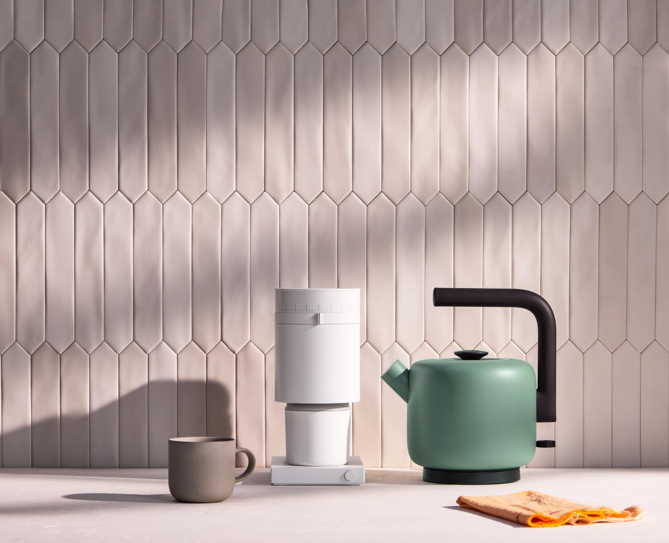 Fellow Clyde Electric Kettle one-handed pour design for easy filling.