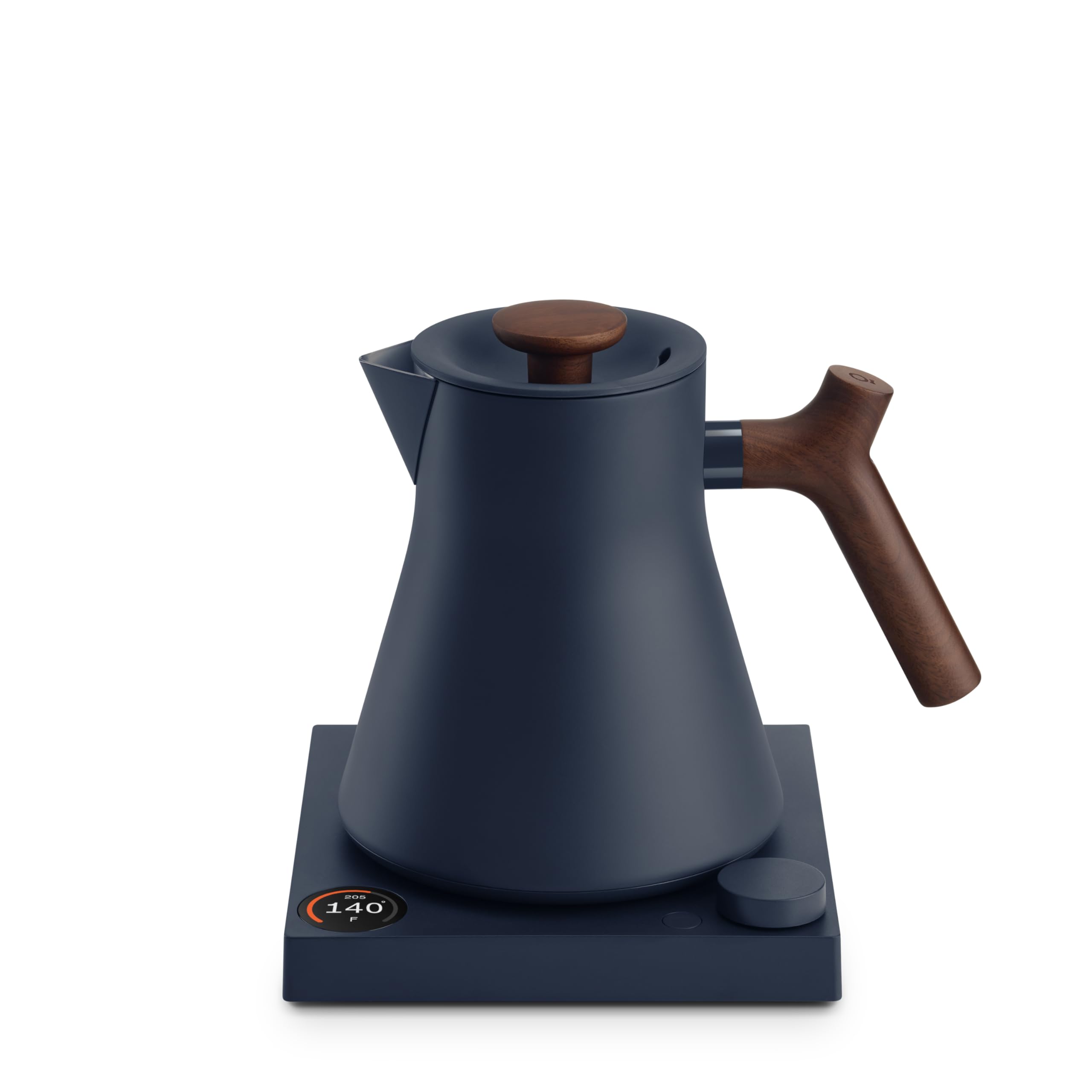 Fellow Corvo EKG Pro stone blue kettle front view highlighting quick heat