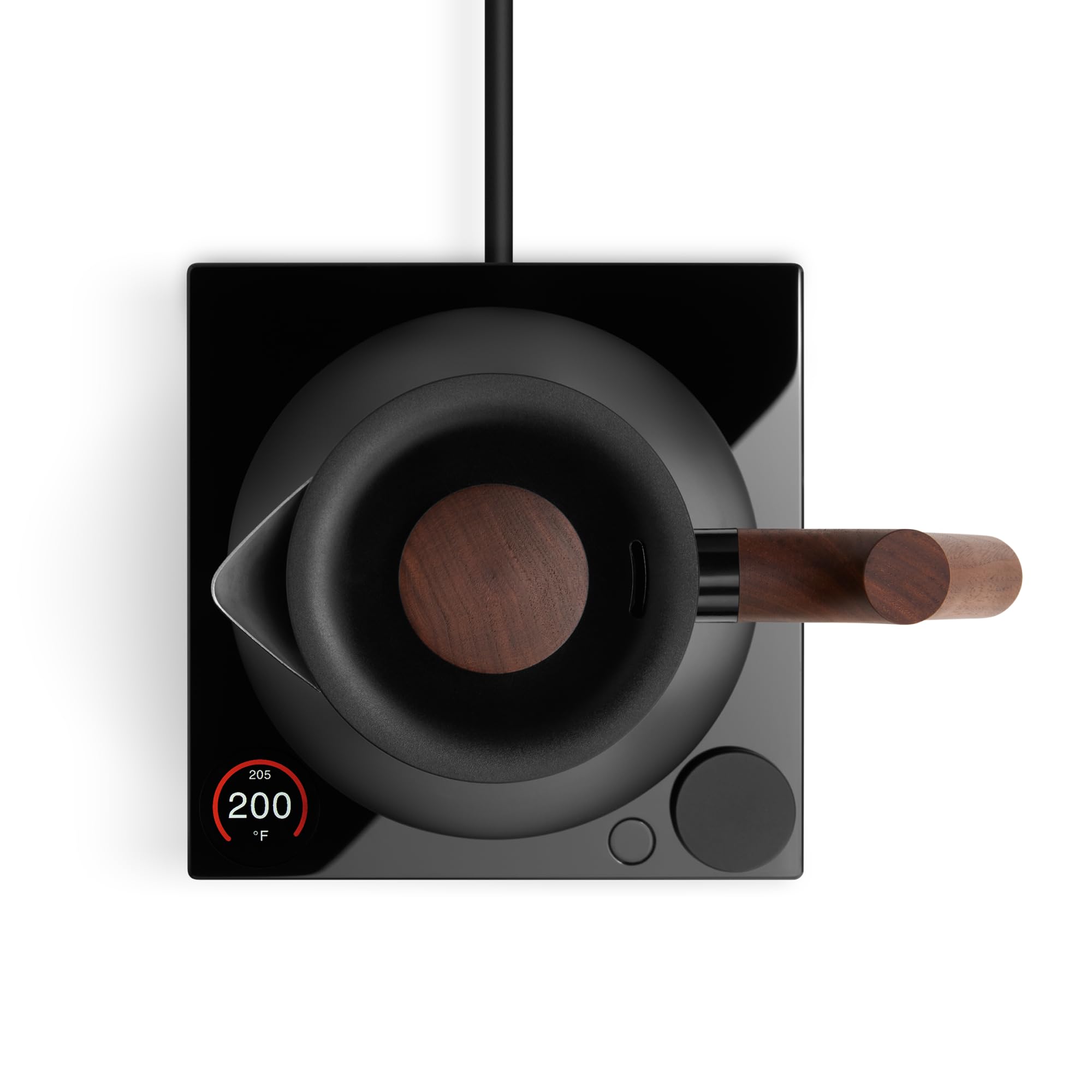 Fellow Corvo EKG Pro Studio Edition with walnut handle ready for a controlled pour