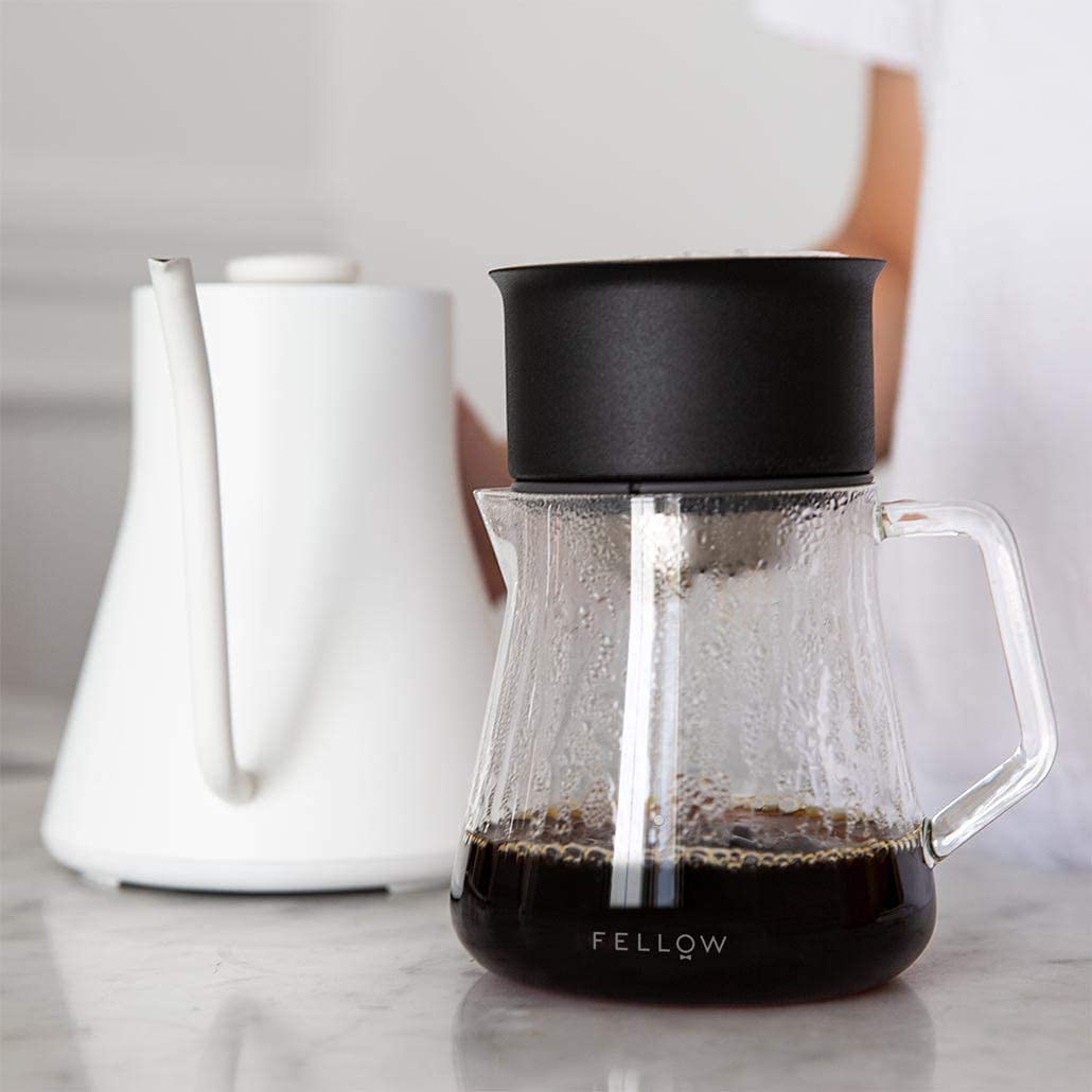 Fellow Mighty Small Glass Carafe in cold brew setup preserves flavor.