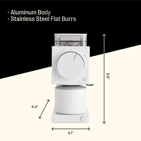 Fellow Ode Gen 2 magnetically aligned catch reduces mess after grinding