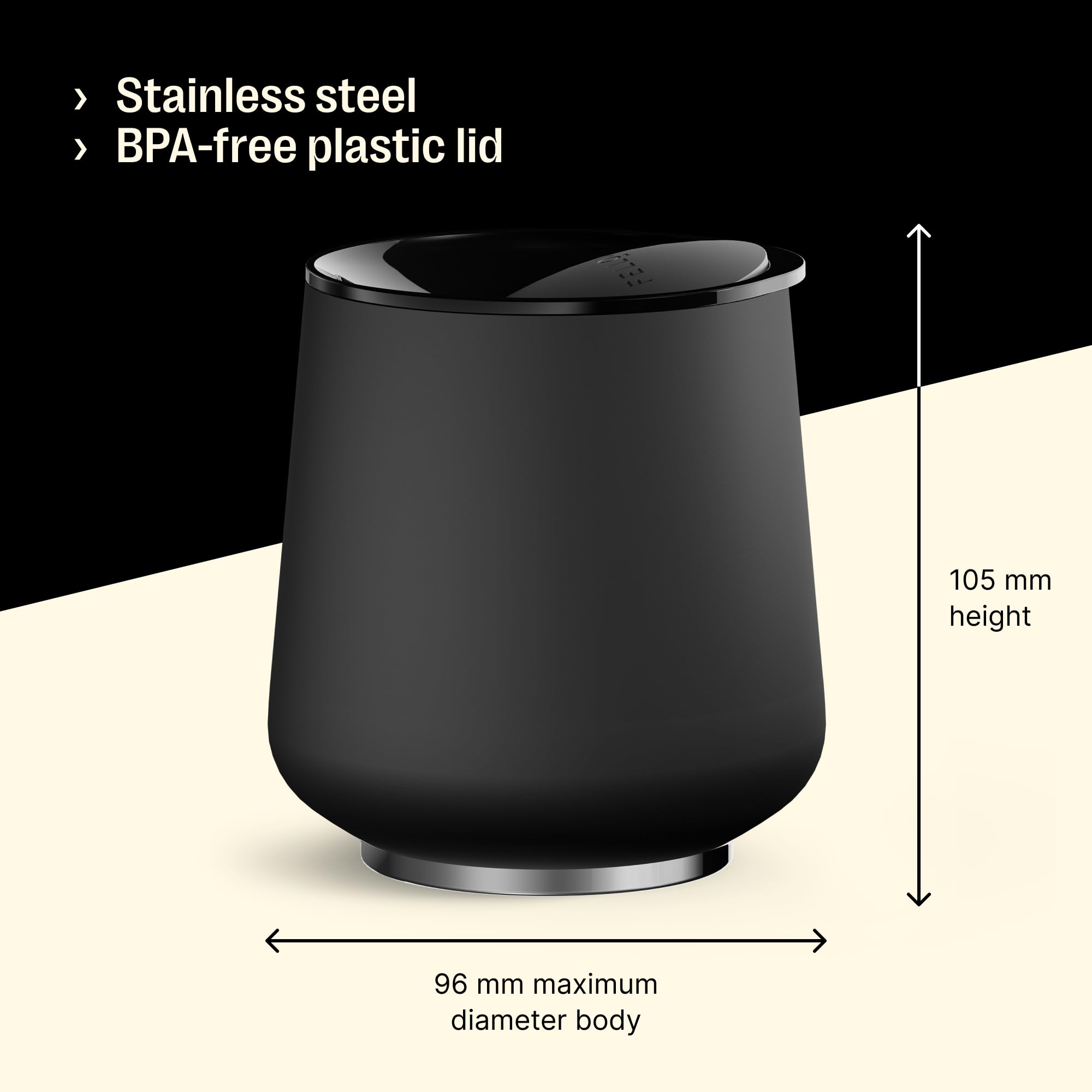 Fellow Ruby tumbler features a weighted base for stable handling.
