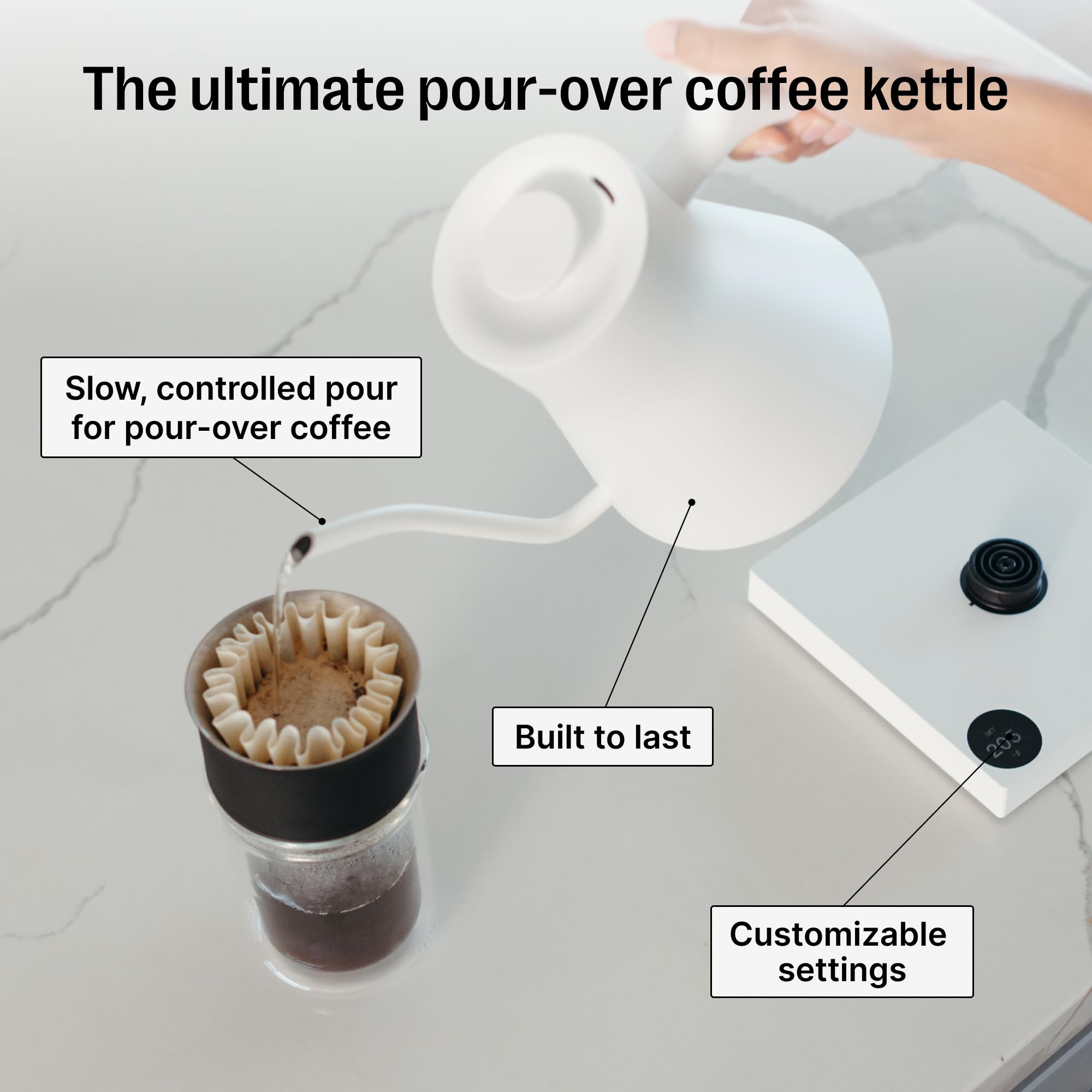 Fellow Stagg EKG Pro scheduling controls enabling personalized boil times and presets