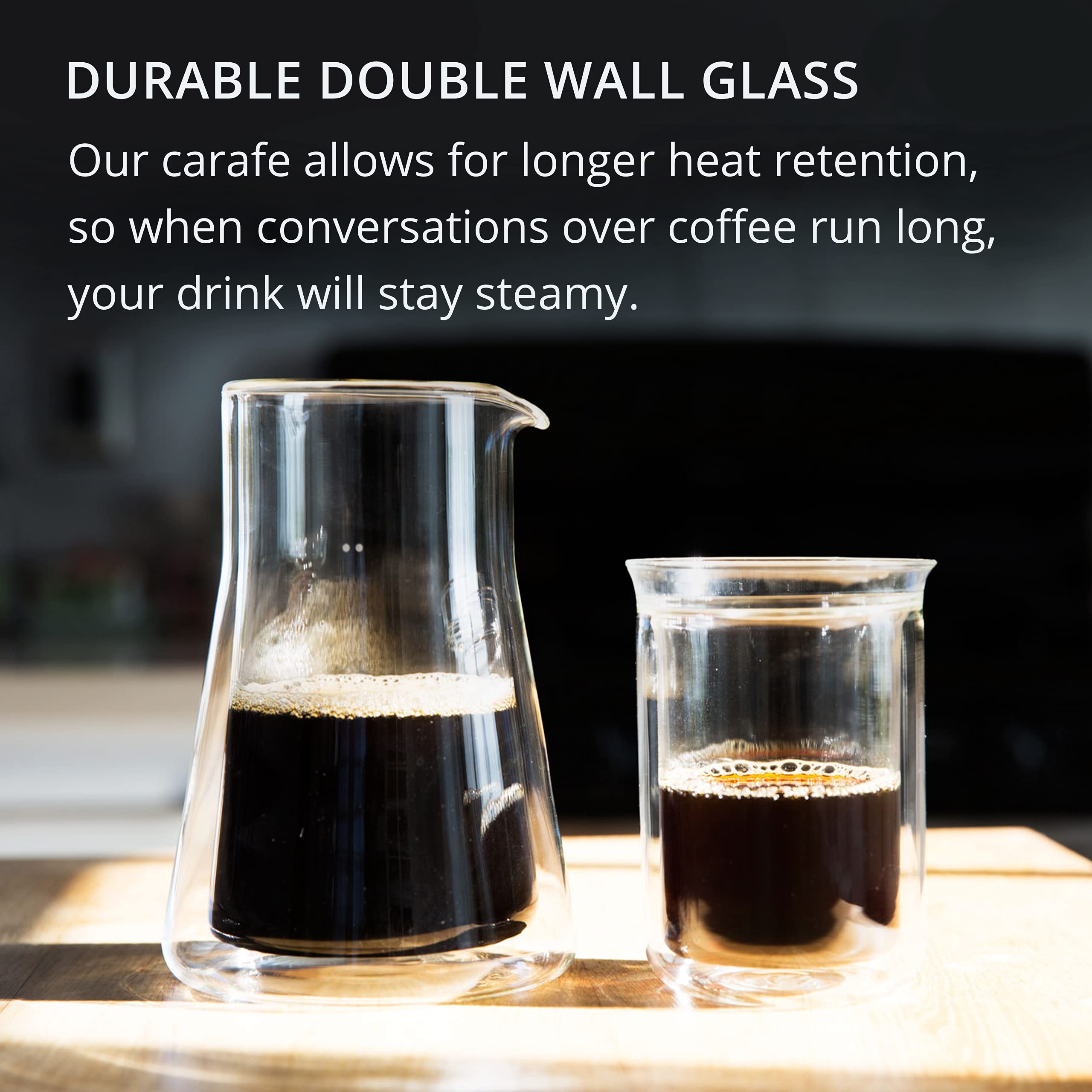 Fellow Stagg handblown borosilicate decanter showcases durability and craftsmanship