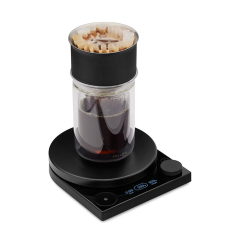Fellow Tally Pro Studio glass base design blends aesthetics with stable weighing.