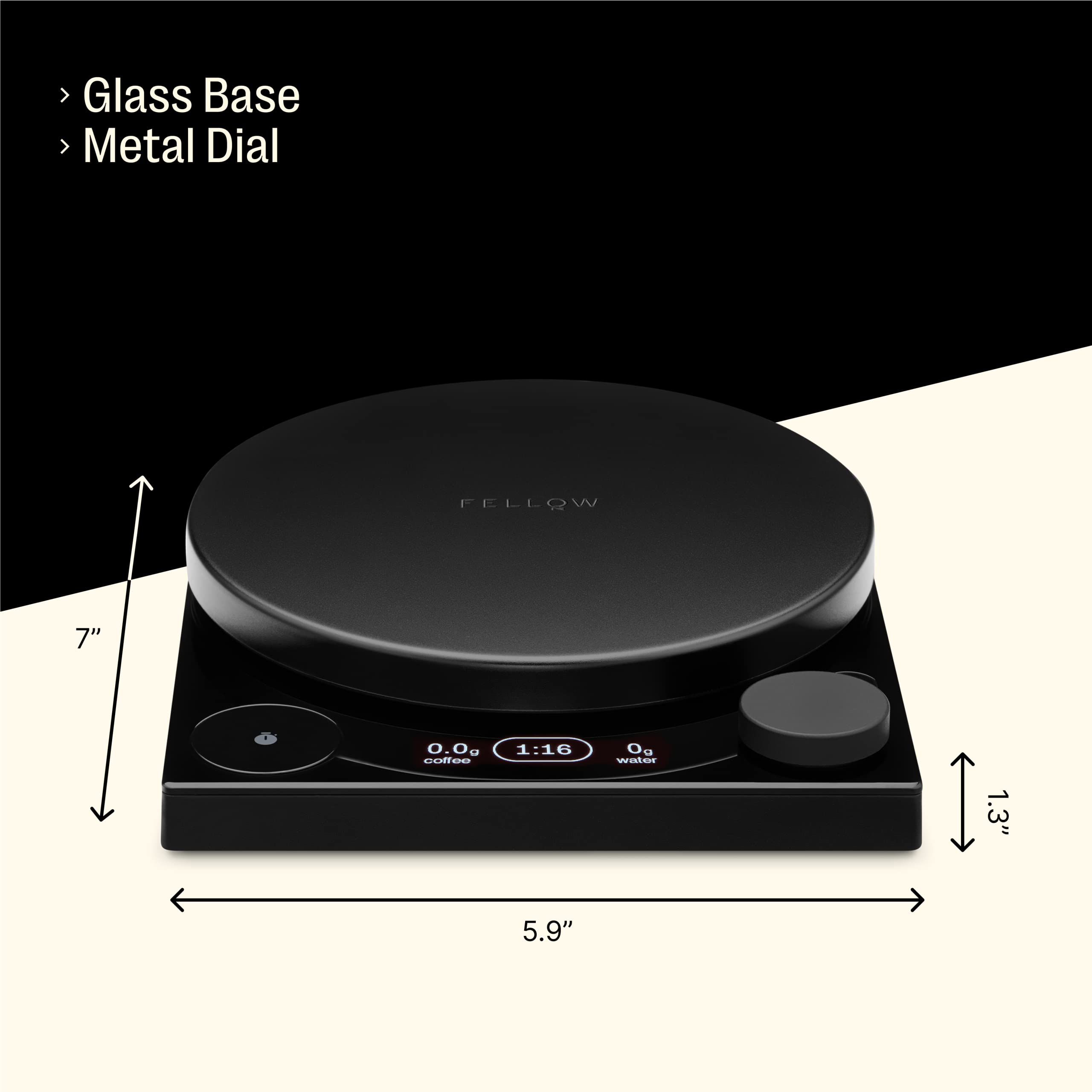 Fellow Tally Pro Studio removable weigh pan enables easy cleaning and setup.