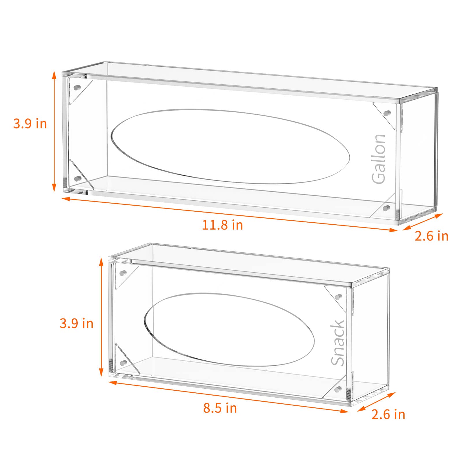 FEMELI clear acrylic material displays bags at a glance