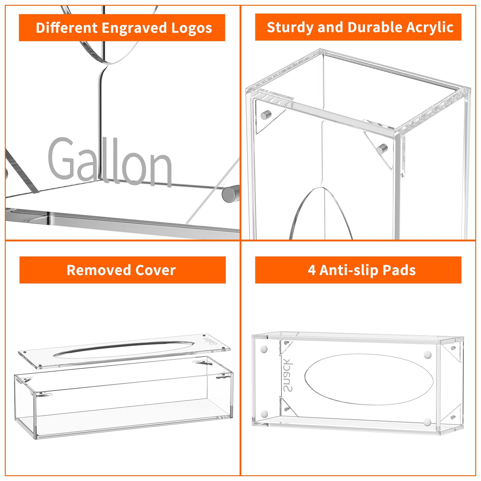 FEMELI easy to clean durable acrylic construction