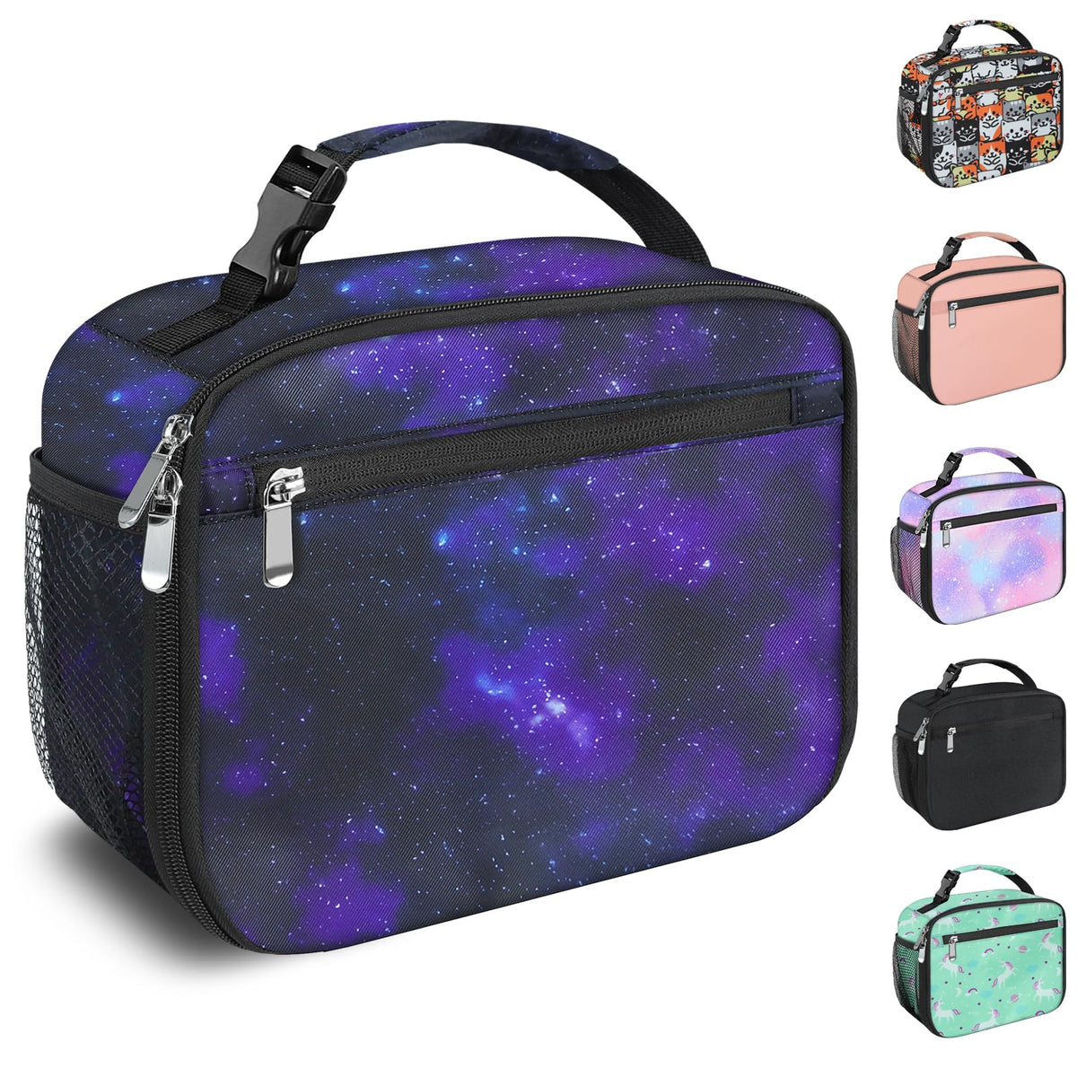 Femuar kids lunch box front view with durable insulated design for school meals