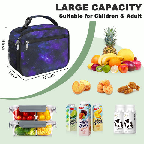 Femuar lunch box star side pocket demonstrates extra storage