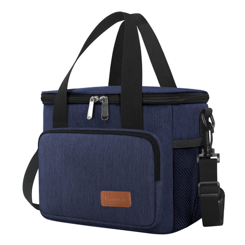 Femuar lunch bag in dark blue with insulated leakproof design keeps meals fresh.