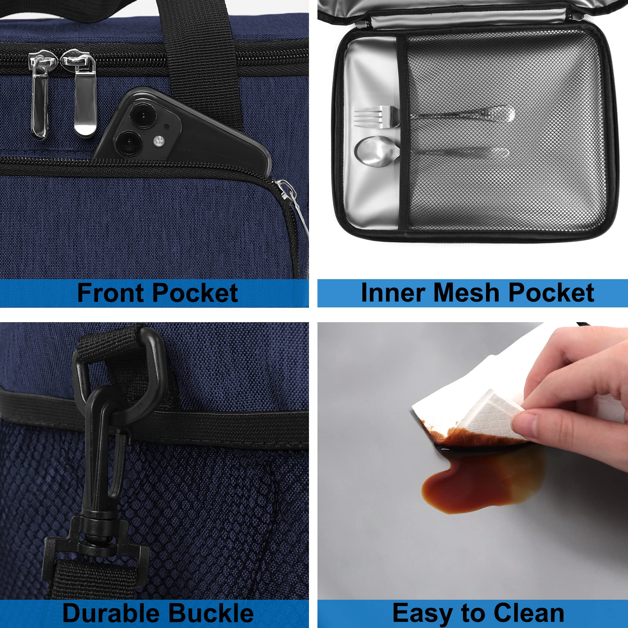 Femuar lunch bag durable 600D Oxford fabric for everyday use.