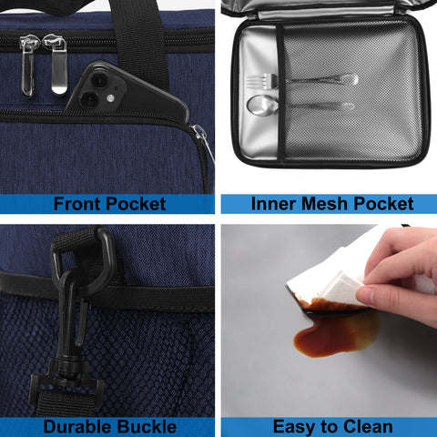 Femuar lunch bag durable 600D Oxford fabric for everyday use.