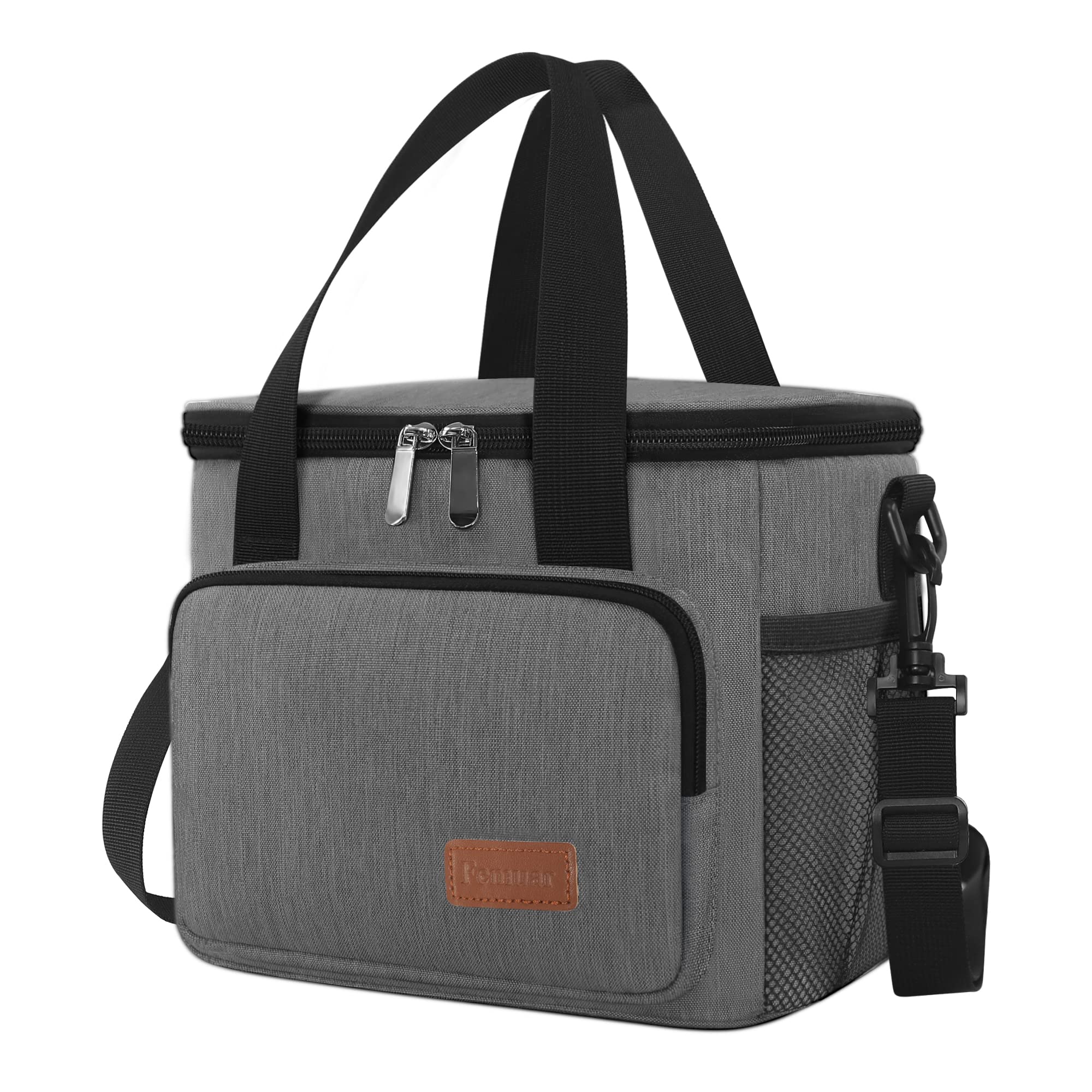 Femuar insulated lunch bag top view keeps meals cool for work.