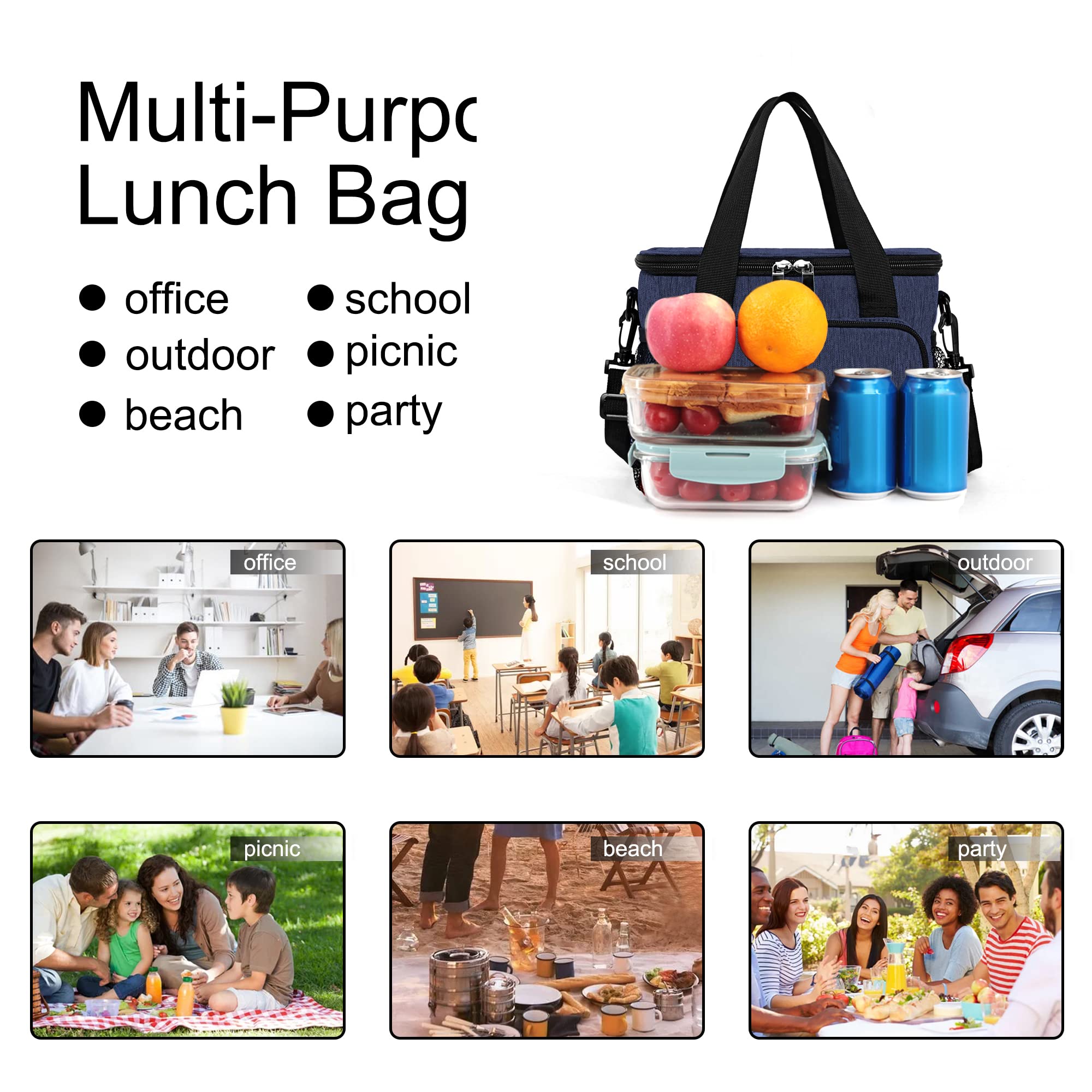 Femuar lunch bag lightweight portable for work and travel.