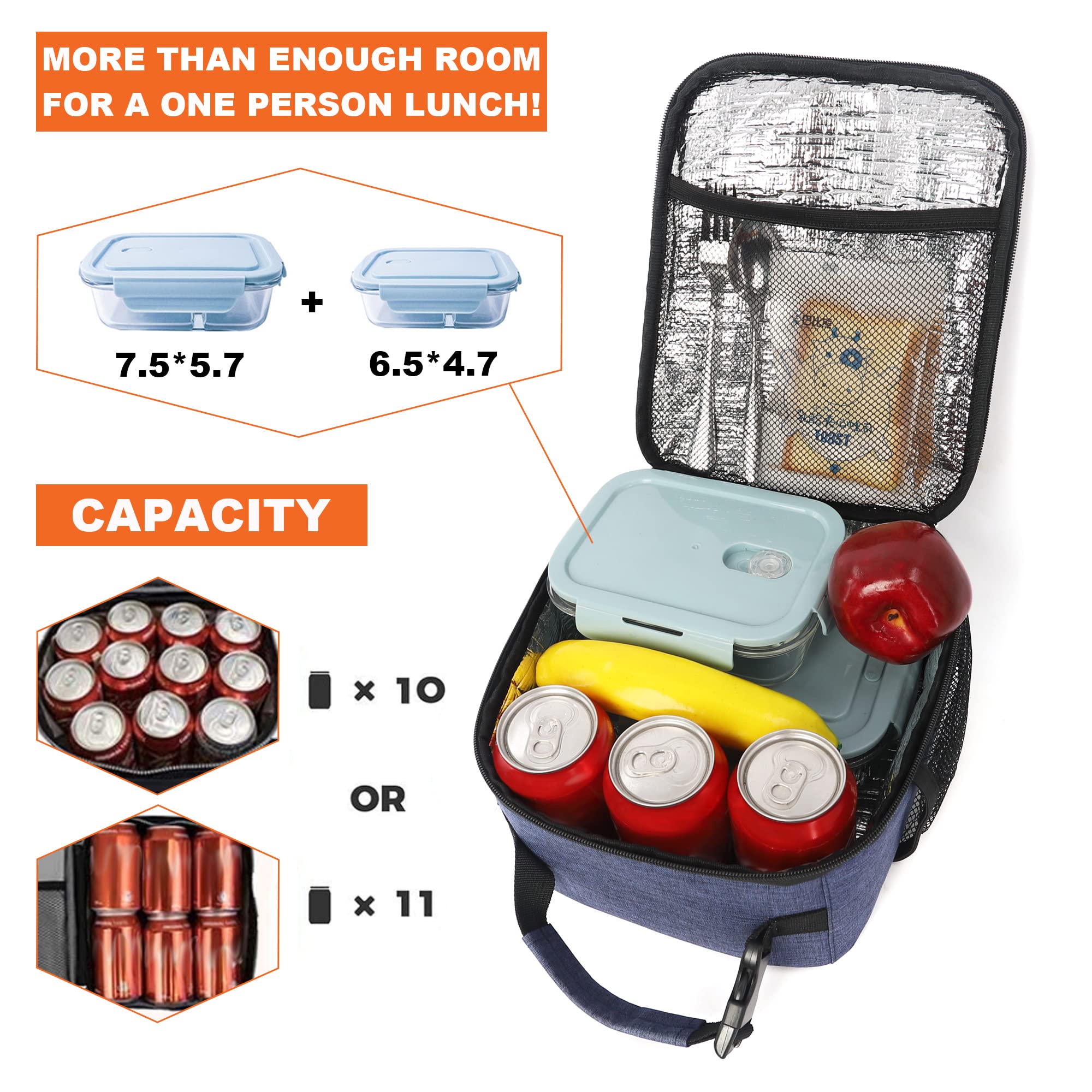 Femuar lunch box insulated lining keeps meals fresh.