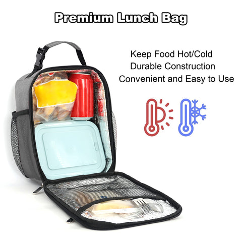 Thermal-lined interior helps maintain temperature for a fresh, tasty lunch.