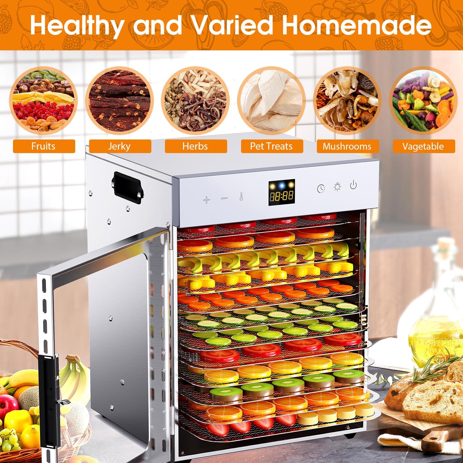 Fendia dehydrator with digital controls and quiet operation.