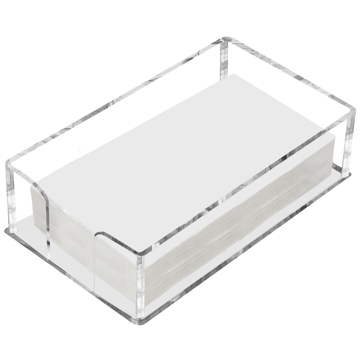 Fengzhe acrylic guest towel holder with crystal-clear finish enhances bathroom or dining spaces.