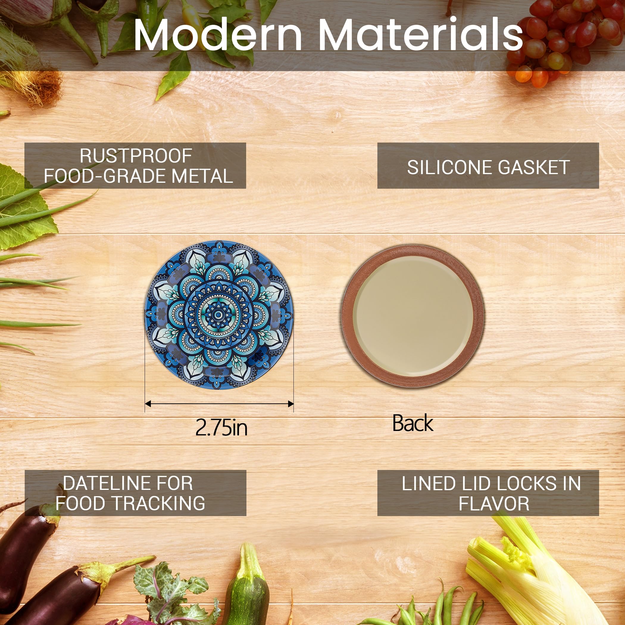 FENRIR lids with inner gasket provide reliable airtight seal for pantry storage.