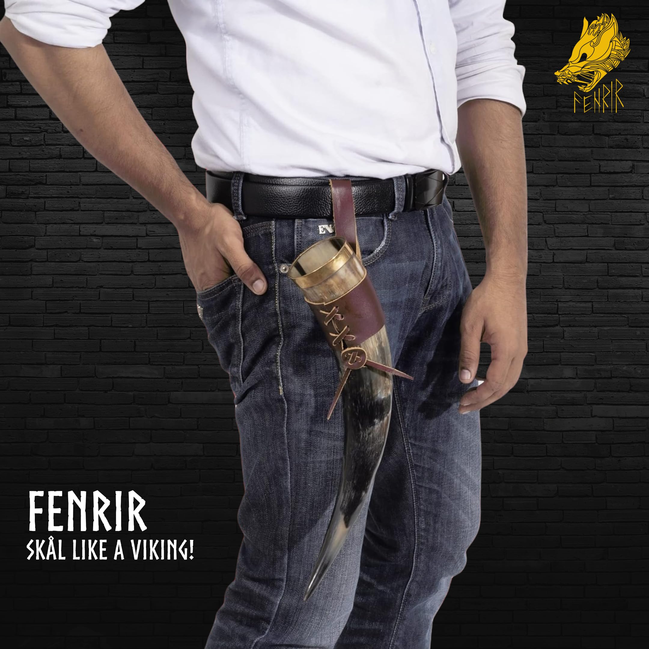 FENRIR Viking horn gift set, ready for gifting and adventuring.