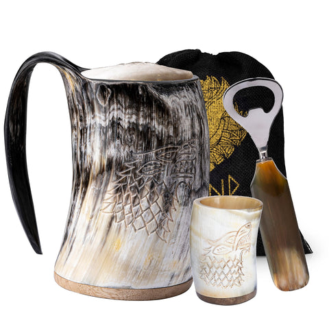 Durable ox horn craftsmanship for long-lasting Viking vibes