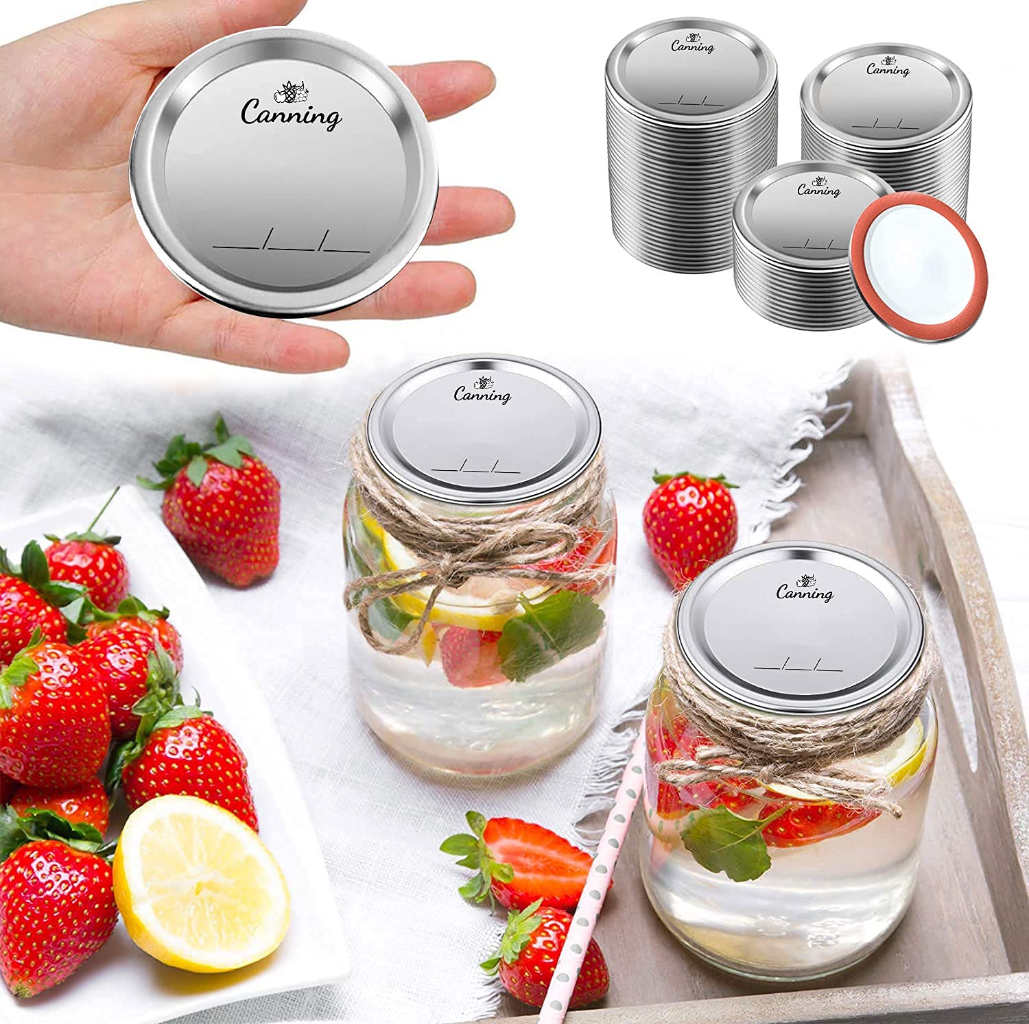 FENRIR 70mm reusable pack of metal lids for repeated use