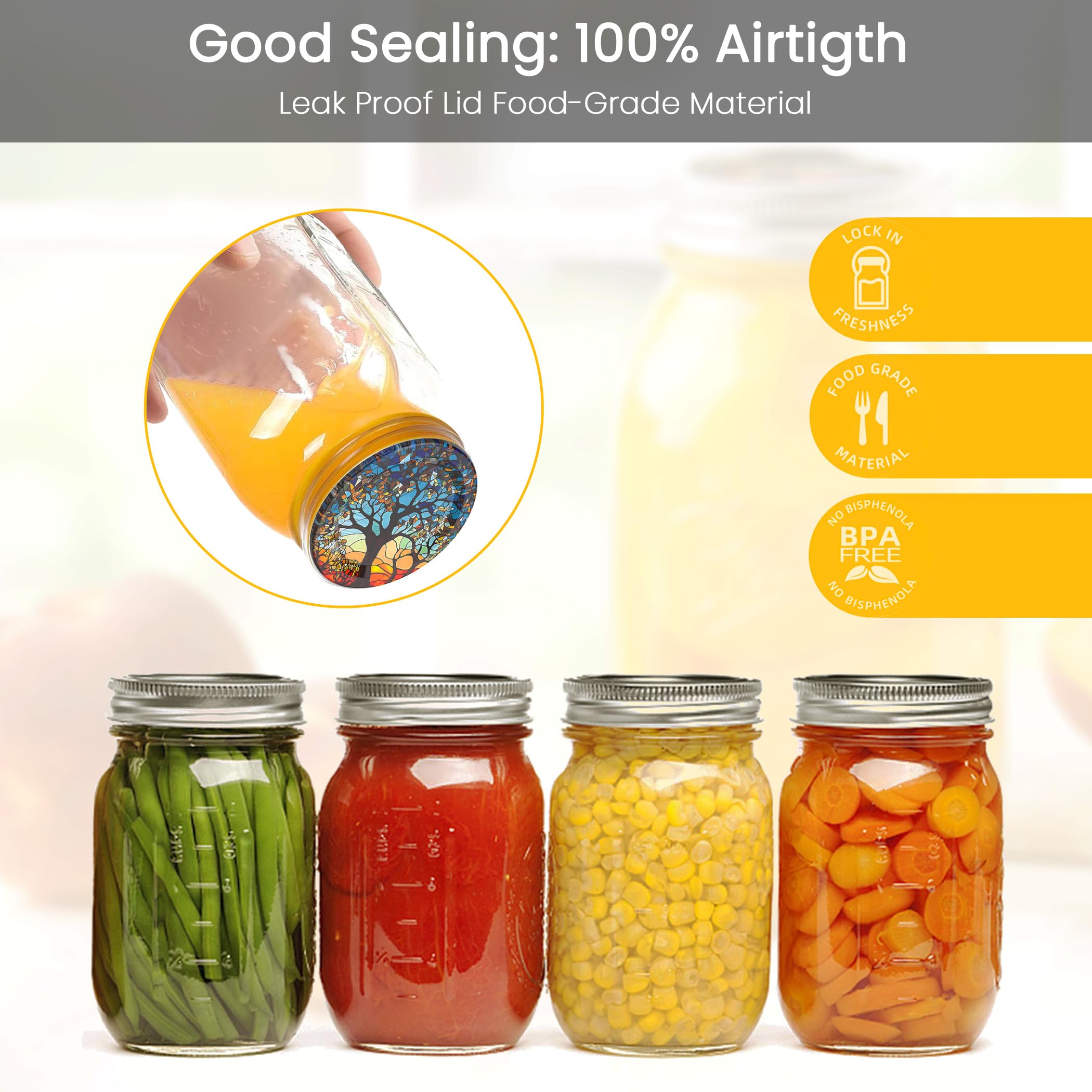 Fenrir rustproof steel lids for mason jars resist warping during long-term storage