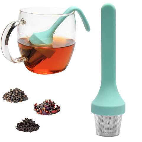 Fenshine tea infuser with silicone handle for comfortable brewing.